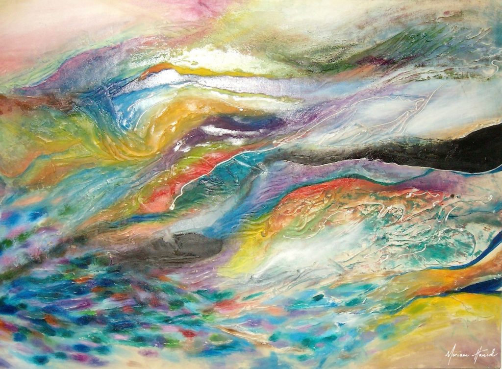 Landscape 1 – Mixed media and oil on canvas, 54 x 36cm