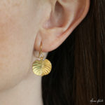 M_Hanid_Lily Leaf Drop Earrings Gilt